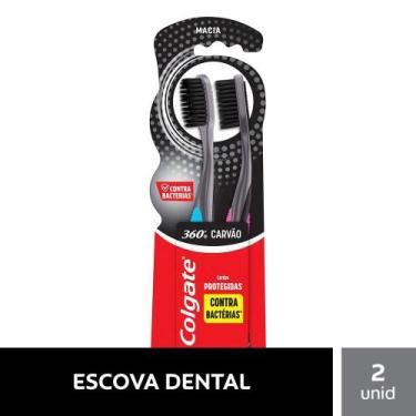 Imagem de Escova Dental Colgate 360 Carvão com 2 unidades