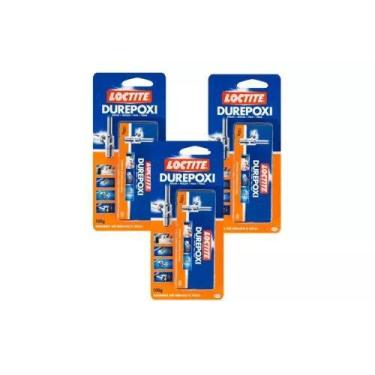 Imagem de Kit com 3 - Durepóxi Adesivo Epóxi Massa Loctite 100g Henkel