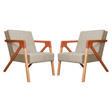 Imagem de Kit 02 Poltronas Decorativas Monalisa Luxo Suede Cores - DS Estofados,