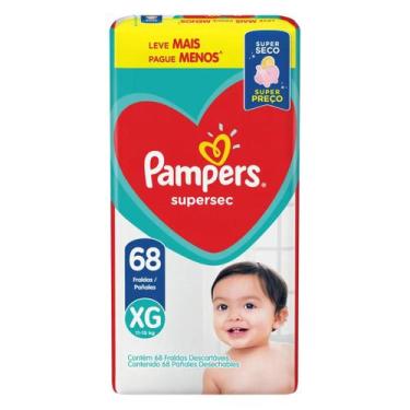 Imagem de Fraldas Pampers Infantil Supersec XG com 68 unidades, 68, XG