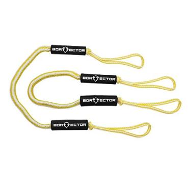 Imagem de Extreme Max 3006.2726 BoatTector Bungee Dock Line Value 2-Pack - 4', Amarelo/Branco