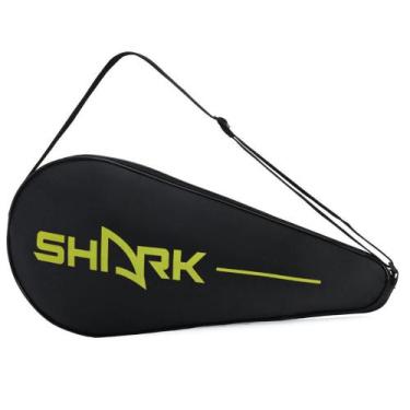 Imagem de Capa Para Raquete De Beach Tennis Shark Preta e Amarela