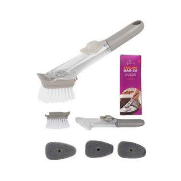 Imagem de Escova Porta Detergente Com 4 Escovas - ULI001 - DS