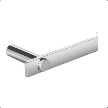 Imagem de Porta Papel Higiênico Suporte Barra Modelo Patmos Aço Inox Prata Polid