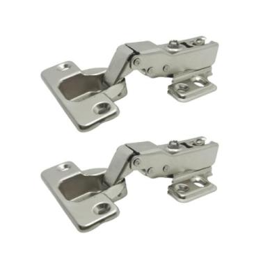 Imagem de Kit 2 Dobradiça para móveis reta Slide On 105 4F Extra alta - Hardt