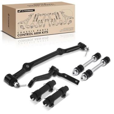 Imagem de A-Premium Conjunto de 6, barra de balanço frontal, braço intermediário, elo central, compatível com Chevrolet Blazer 96-05, S10 96-03, S10 Blazer 83-94, GMC Jimmy 96-01, Sonoma 96-03, Isuzu Hombre