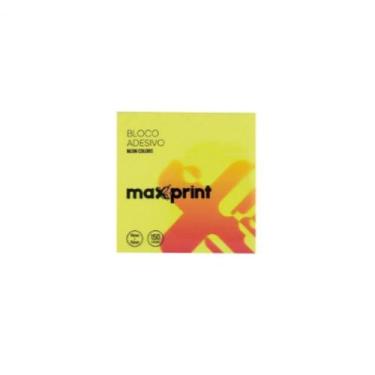Imagem de Bloco Adesivo 76x76MM 100Fl Amarelo Neon 743344 Maxprint