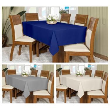 Imagem de Kit 3 Toalhas De Mesa Oxford 8 Lugares Retangular 2,50x1,45m - Raga De