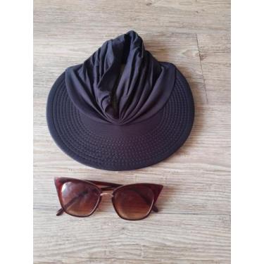 Imagem de Viseira Feminina Turbante Uv50 Moda Praia Varias Cores - Dani lingerie
