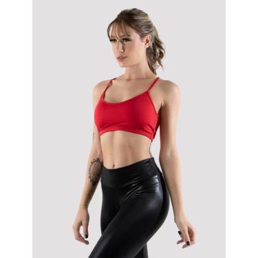 Imagem de Top Fitness Alça Fina Nadador Poliéster Liso Academia Treino RLC Modas