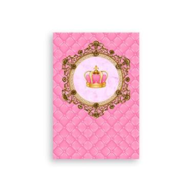 Imagem de Painel De Festa Vertical 1,50 x 2,20 - Capitonê Coroa Realeza Rosa 005