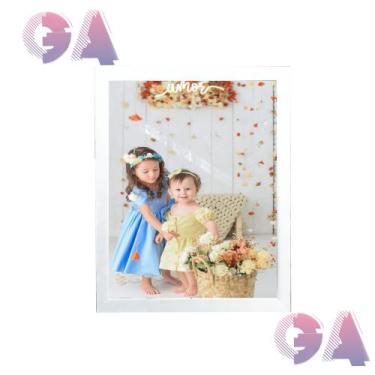 Imagem de Porta Retrato 20x25 Moldura Branco Para Fotos e Decoração - GA Quadros
