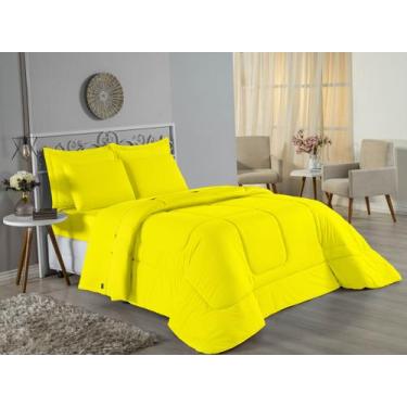 Imagem de Edredom Casal Queen Size Malha 100% Algodão - Davy Enxovais, AMARELO/A