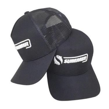Imagem de Boné de Pesca Trucker Preto Summer