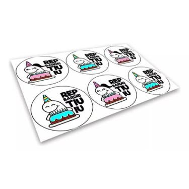 Imagem de Flork Papel De Arroz para Bento Cake Mini Bolo Feliz Aniversário 6 uni