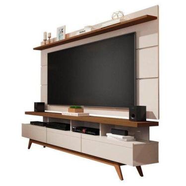 Imagem de Rack e Painel Giga Vivare Wood Off White / Freijo TV 72 - Móveis Giga 