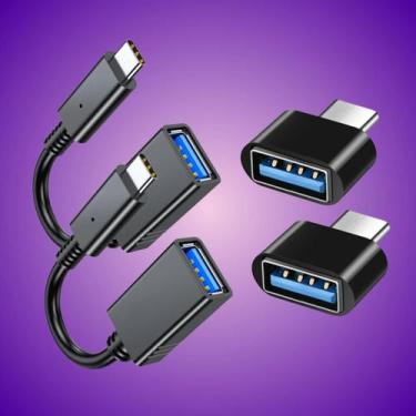 Imagem de Cabo Adaptador OTG USB 3.0 2.0 Para Tipo C Pendrive Mouse Teclado - Es