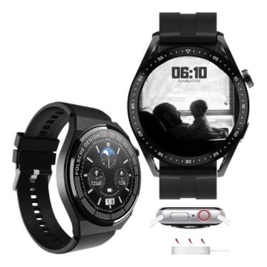 Imagem de Smartwatch Relógio Inteligente Lançamento Hw28 Preto Redondo Original 