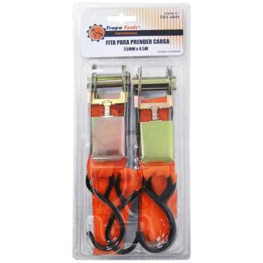Imagem de Cinta/fita para prender carga maxima 500kg c catraca 2 pcs - MOHNISH