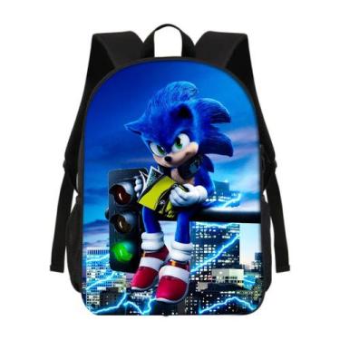 Imagem de Mochila Escolar Game Ouriço Azul 4 Volta as Aulas