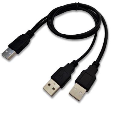 Imagem de Cabo Y 1 Usb Macho X 2 Usb Macho Para Case Hd Externo 2.0 - MXT