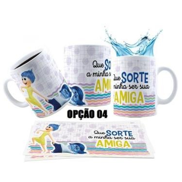 Imagem de Caneca 325ml Divertidamente 2 Amizades Amigos Tristeza - LARANJA E MIM