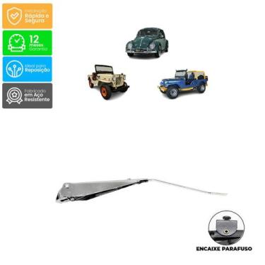 Imagem de Haste Braço Limpador Para-Brisa Vw: Fusca 59/66 CROMADO- Direito/Esque