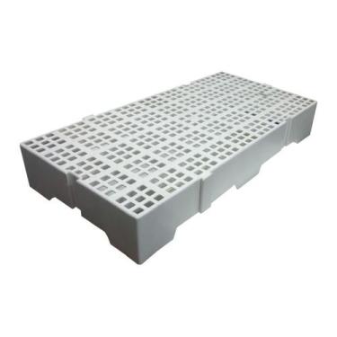 Imagem de Estrado De Plástico Branco 13x41x82 Cm - Pisoplastic
