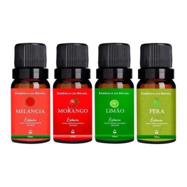 Imagem de Kit 4 Essências Frutais Aromatizador / Difusor Ambientes - Essência do