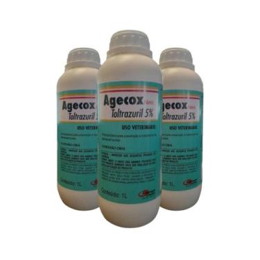 Imagem de Kit 3 Agecox Neo Anticoccidiano Toltrazuril 5% 1l Agener
