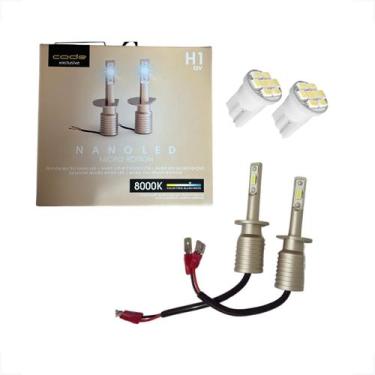 Imagem de Kit Lâmpadas de Led Code Nano 8000k Farol Alto S10 2012 2013 2014 2015