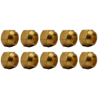 Imagem de 10 Porcas 1/2 Para Tubo Cobre Ar Condicionado E Refrigeração - STORE A