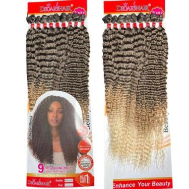 Imagem de Cabelo Bio Fibra Maravilhosa Cacheado 80cm Mega Hair Dsoar Hair, Loiro