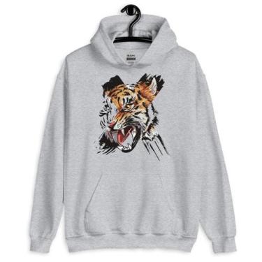 Imagem de Moletom Canguru Unissex Tigre Tiger - Amazing, Cinza, G