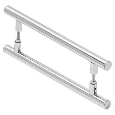 Imagem de Puxador De Porta Redondo Para Vidro E Madeira 100Cm - Metalcromo