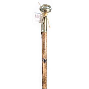 Imagem de bengala de caminhada – Bubba Stik Texas"Padrão" estilo bastão de caminhada com alça de bainha de latão. Feito no Texas pela Real Texans., Walnut, 39" Tall