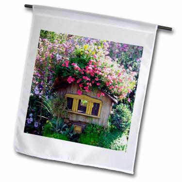 Imagem de 3dRose fl_990_1 Birdshouse, bandeira de jardim, 30 por 45 cm