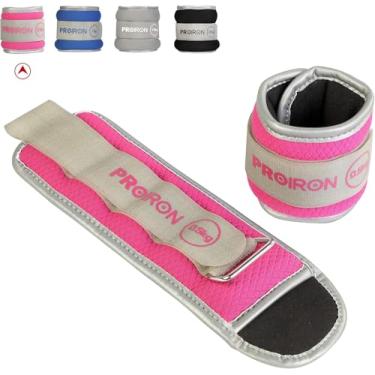 Imagem de PROIRON Pesos para tornozelos 0,5 kg lastros tornozelos com design refletor e alça ajustável - pesos de pernas e pulso para exercícios recuperação caminhando correndo ginástica (1 par)