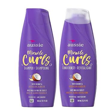 Imagem de Aussie Miracle Curls Shampoo and Conditioner Set with coconut & australian jojoba oil-12.1 fl oz each