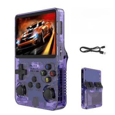 Imagem de Supercap - Green Retro Handheld Game Console | 3.5inch IPS Screen | R36S Portable Pocket Arcade 10+ Mainstream Emulator 128G TF Card | 15000+ R40S Pro (Purple)