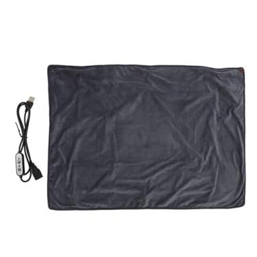 Imagem de Cobertor Aquecido Elétrico, Aquecimento Rápido, Multifuncional para Camping, Pesca e Muito Mais, Alimentado por USB (Cinza)