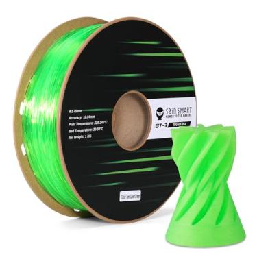 Imagem de SainSmart Filamento TPU 1,75 mm, filamento de impressora 3D flexível verde transparente GT-3 para impressão de alta velocidade 500 mm/s, alta fluidez, carretel de 1 kg (1 kg), precisão dimensional +/-