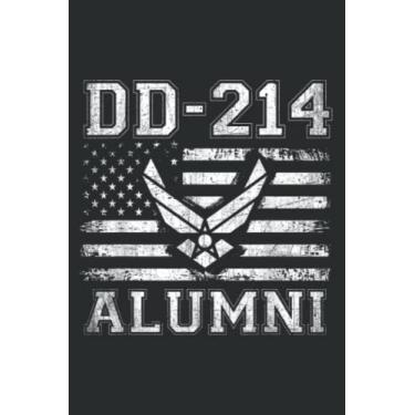 Imagem de Dd-214 Us Air Force Alumni Military Veteran Retirement Gift: Ruled Notebook/Journal - Lined Journal with Matte Finish Cover, 6" x 9", Perfect for School, Office & Home