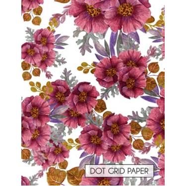 Imagem de Dot Grid Paper Notebook: Red Rose Botanical / 8.5" x 11" / 120 Pages/Softcover | Bullet Journal for Planning and Writing