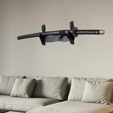 Imagem de BYTOTU Suporte de Parede para Espada de Samurai-Suporte de Parede para Katana -(1 Camada) Suporte de Parede para Espada-Suporte de Parede para Espada de Samurai de 2 Camadas-Suporte de Parede para Esp