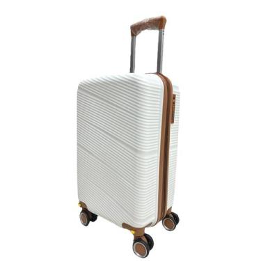 Imagem de Mala De Bordo 10Kg Polipropileno Inquebrável Branca - Ultra Leve