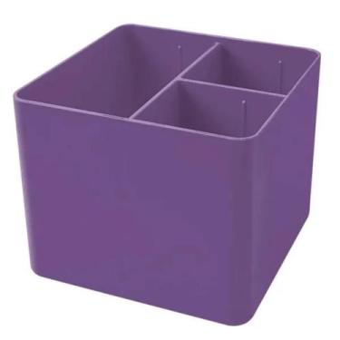 Imagem de Porta objeto organizador de mesa com 3 divisórias Full Color Dello