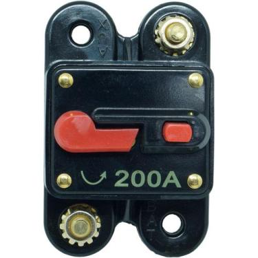 Imagem de Disjuntor Automotivo 200A Proteção Som Bateria Fusível Resetável Liga 