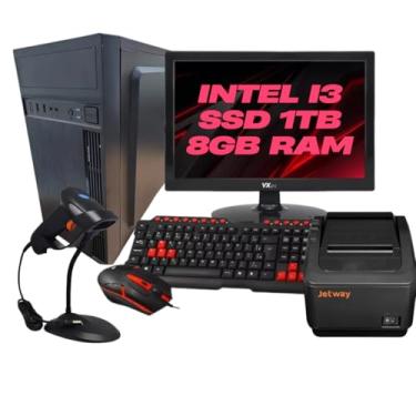 Imagem de Kit PDV Completo, Intel i3, SSD 1TB, 8GB RAM, Monitor, Leitor Código de Barras, Impressora de cupom