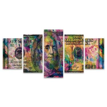 Imagem de Quadro Mosaico Decorativo Dólar Colorido EUA - Deliquadros, Mosaico